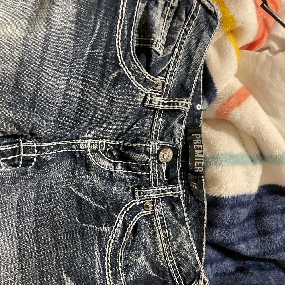 Cute diamond pocket silver jeans